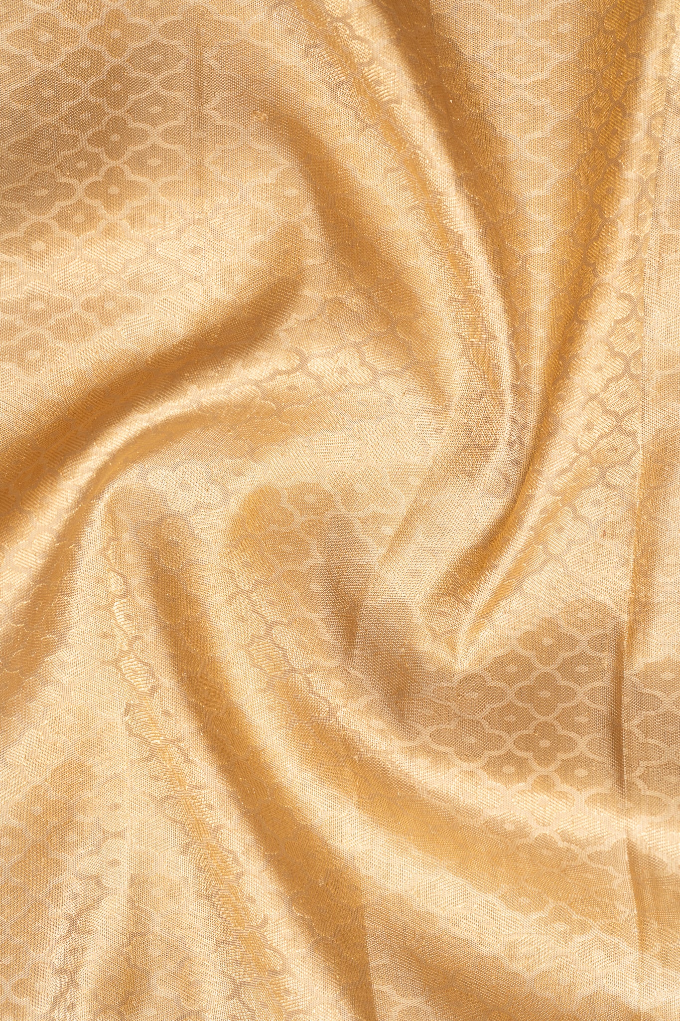 Gold Brocade Pure Kanchipuram Silk Saree - Clio Silks
