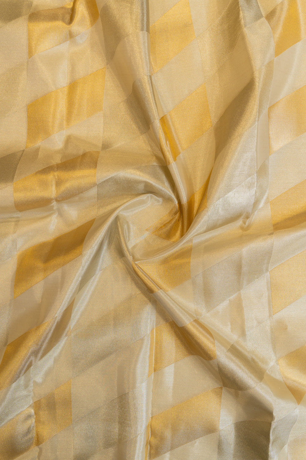 Silver gold diamond tissue pure kanjivaram silk saree