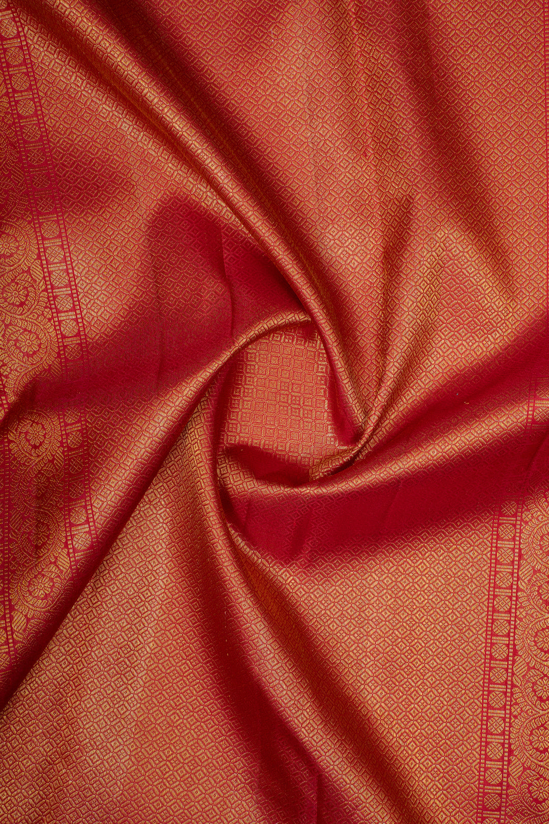 Lakshmi red brocade pure kanchipuram silk saree