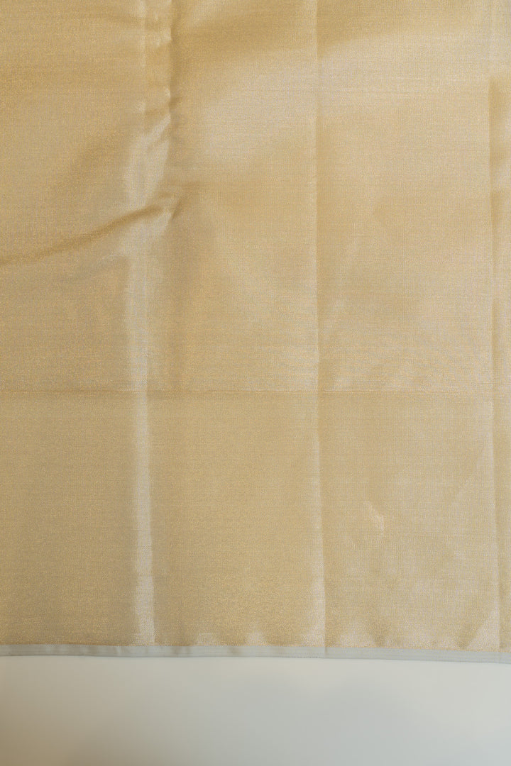 Silver gold diamond tissue pure kanjivaram silk saree