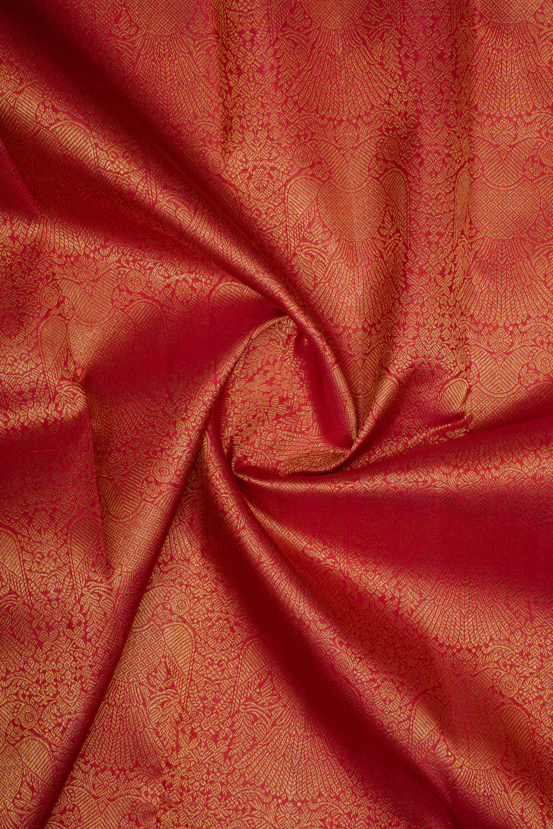 Lakshmi red brocade pure kanchipuram silk saree