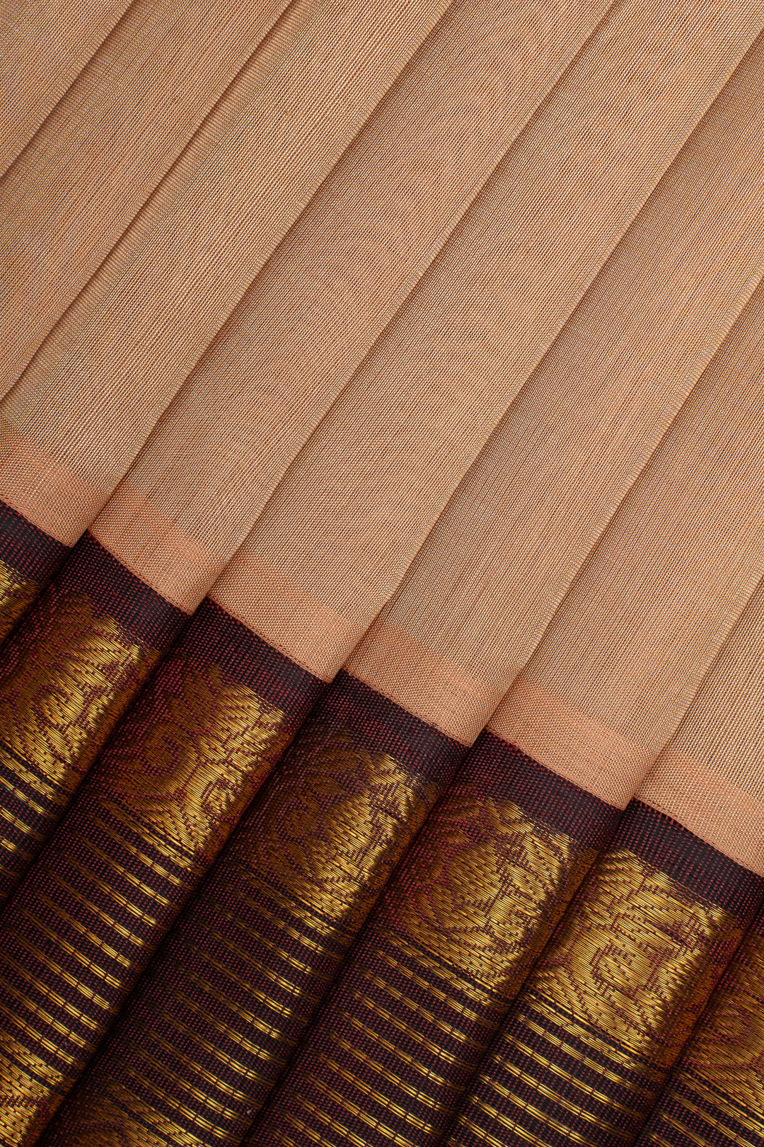 Beige Traditional Pure Silk Cotton Saree