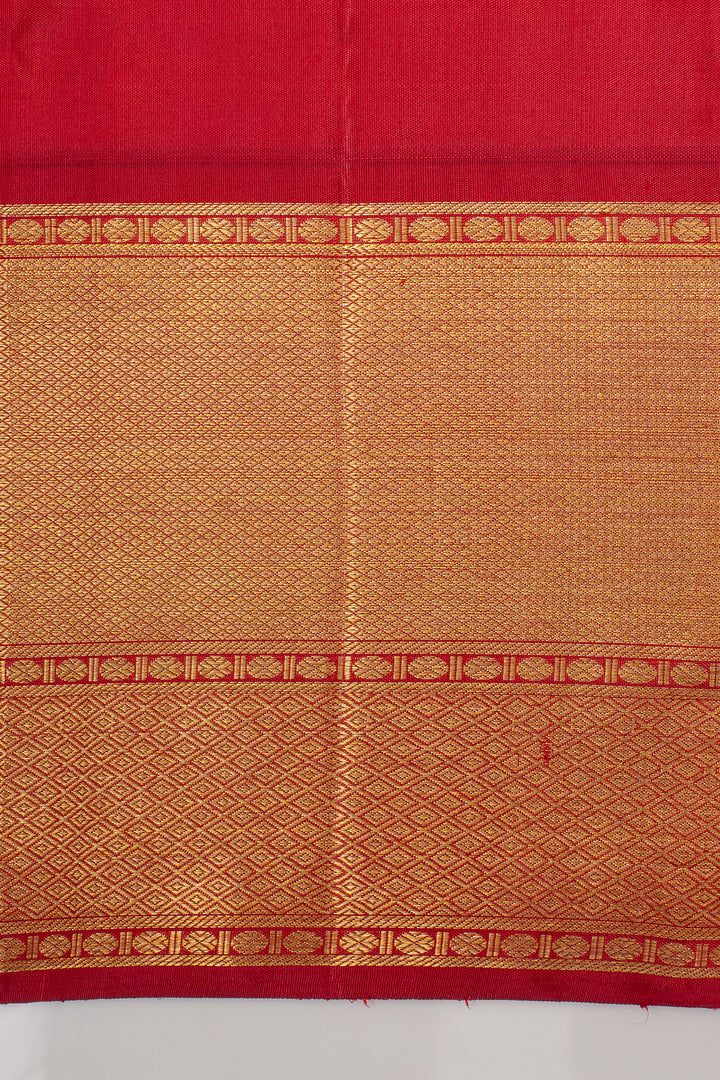 Lakshmi red brocade pure kanchipuram silk saree