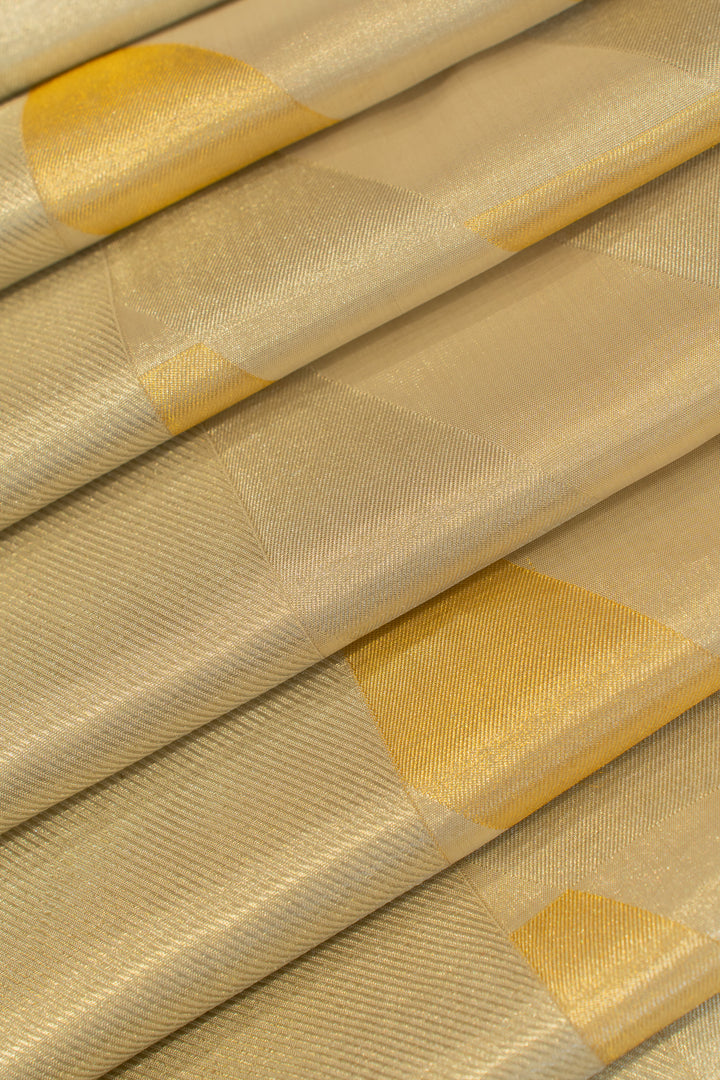 Silver gold diamond tissue pure kanjivaram silk saree