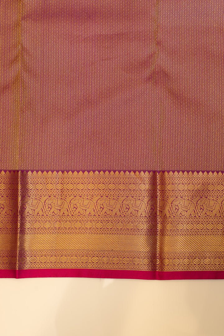 Magenta traditional pure Kanchipuram silk saree