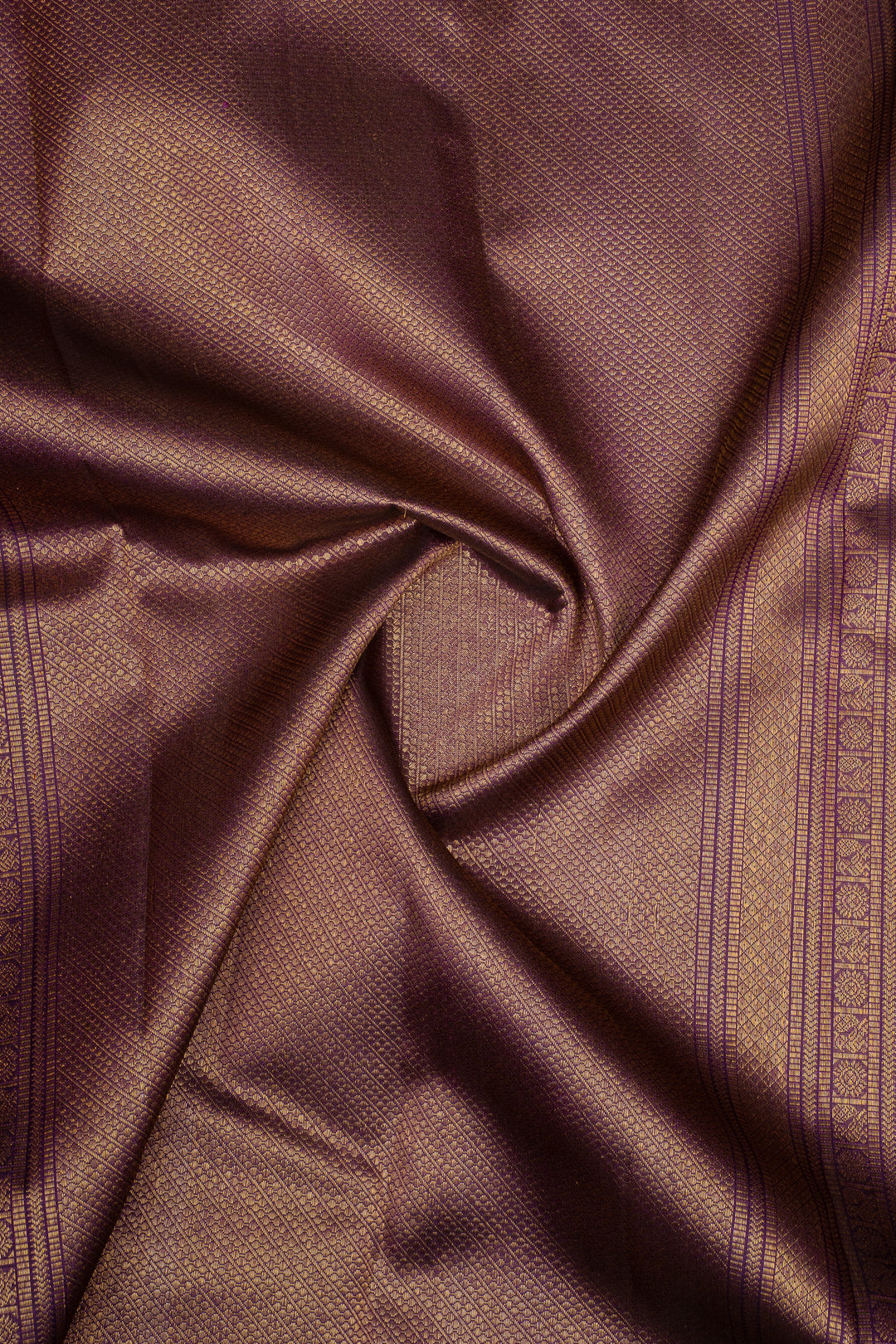 Lilac and Purple Rettai Pettu Vintage Pure Kanchipuram Silk Saree