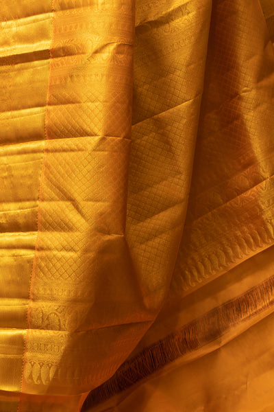 Anandha Blue and Yellow Muthu Zari Pure Kanchipuram Silk Saree - Clio Silks