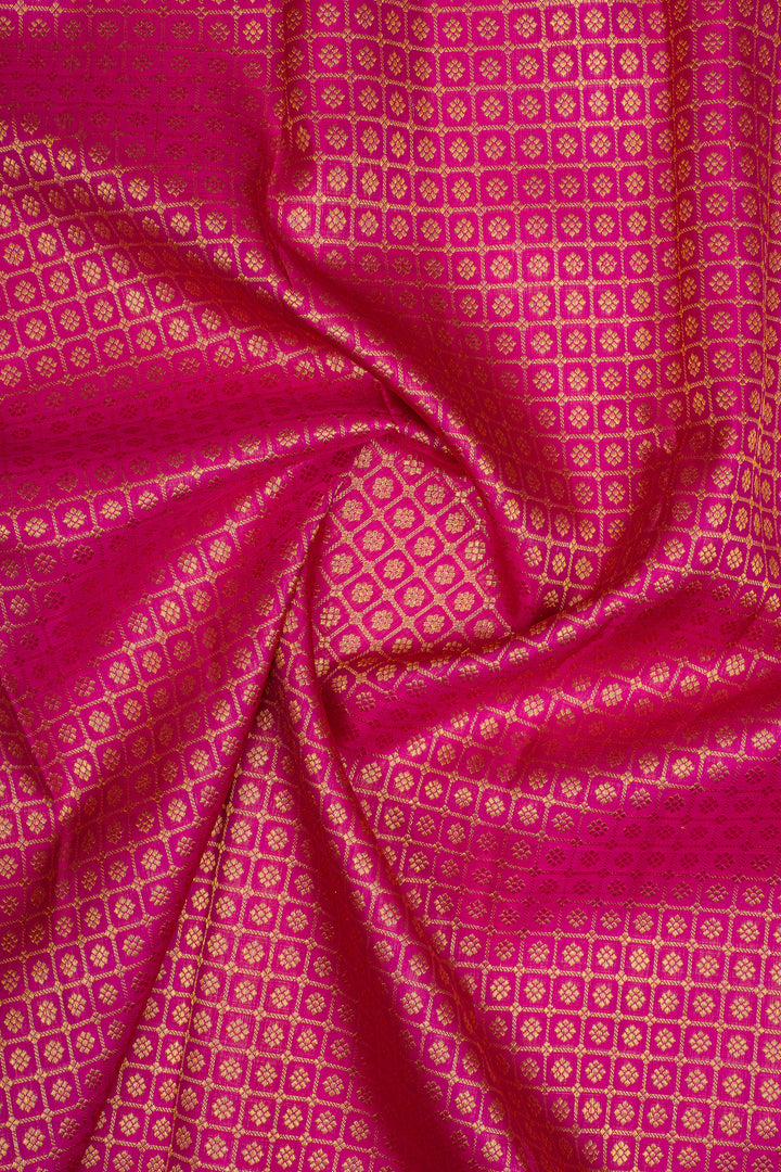 Magenta brocade pure kanchipuram silk saree
