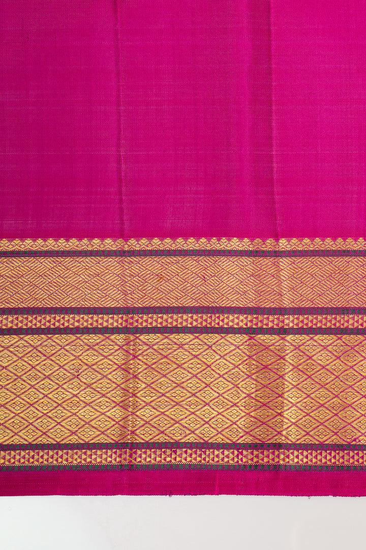 Magenta brocade pure kanchipuram silk saree