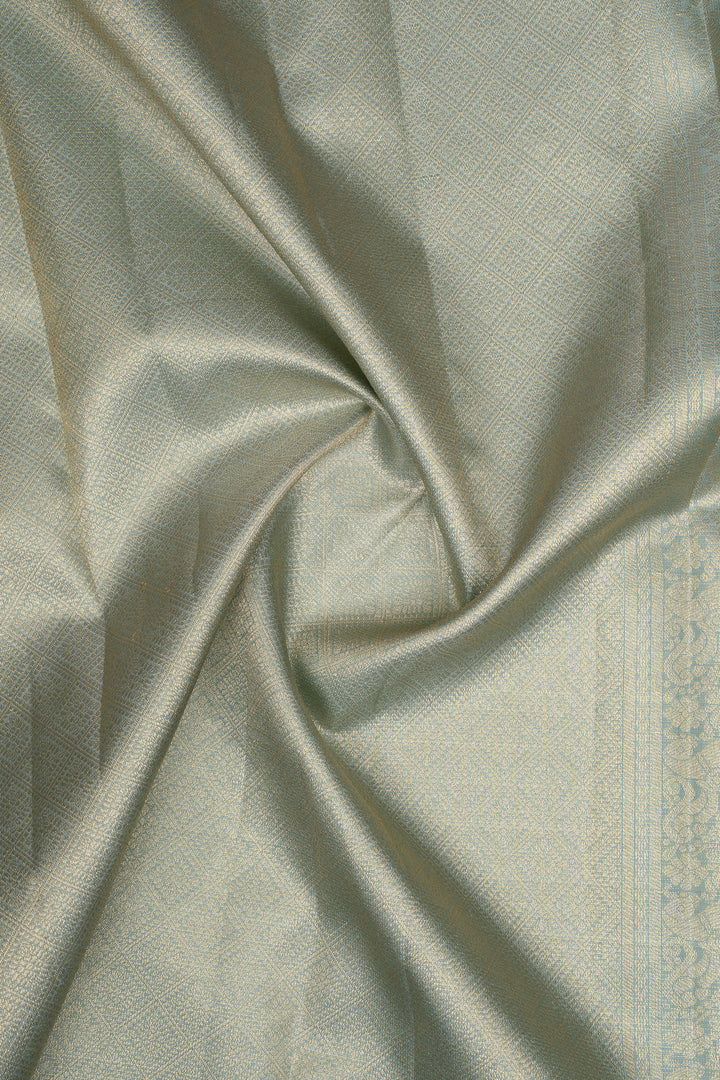Baby Blue Vairaoosi Pure Kanchipuram Silk Saree
