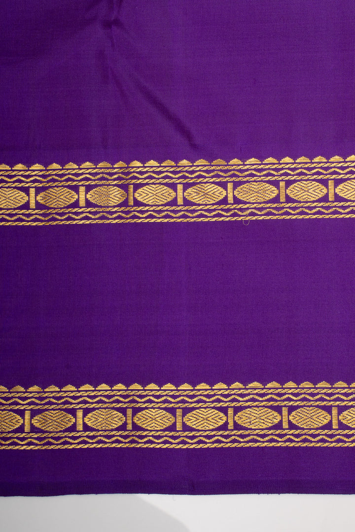Red Temple Stripes Pure Kanchipuram Silk Saree