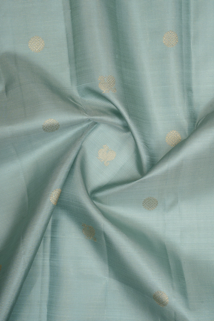 Baby Blue Vairaoosi Pure Kanchipuram Silk Saree