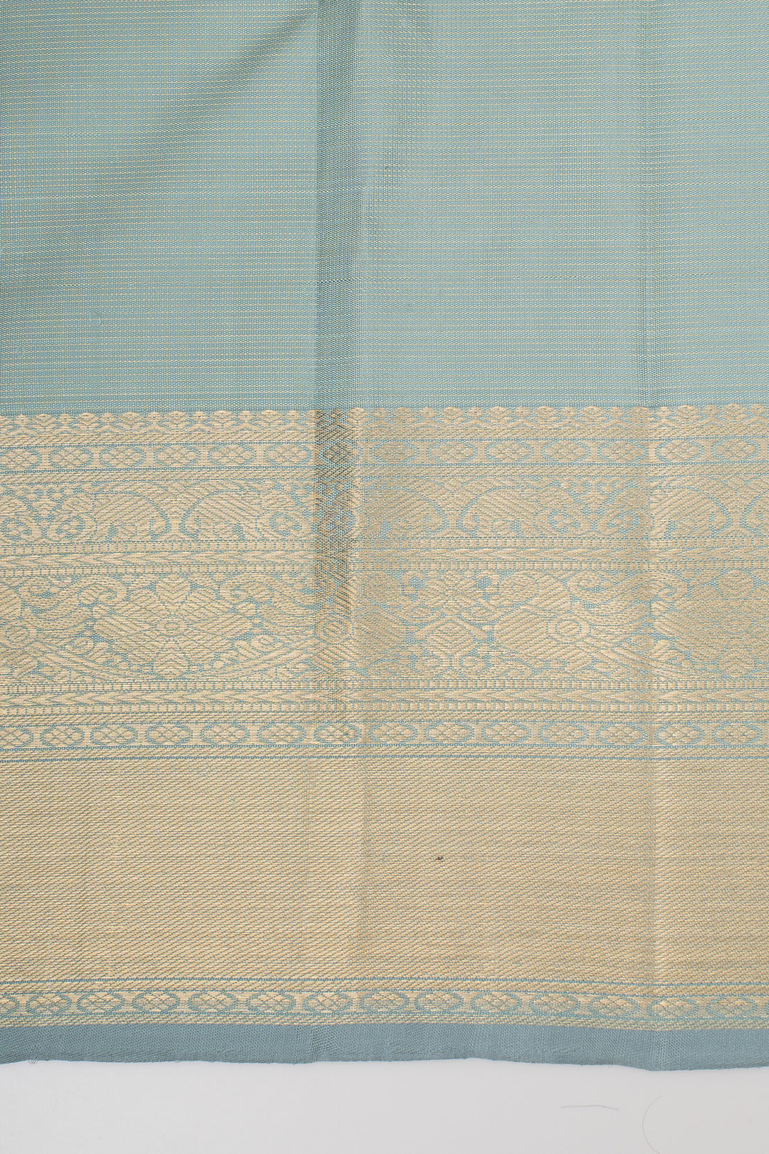 Baby Blue Vairaoosi Pure Kanchipuram Silk Saree