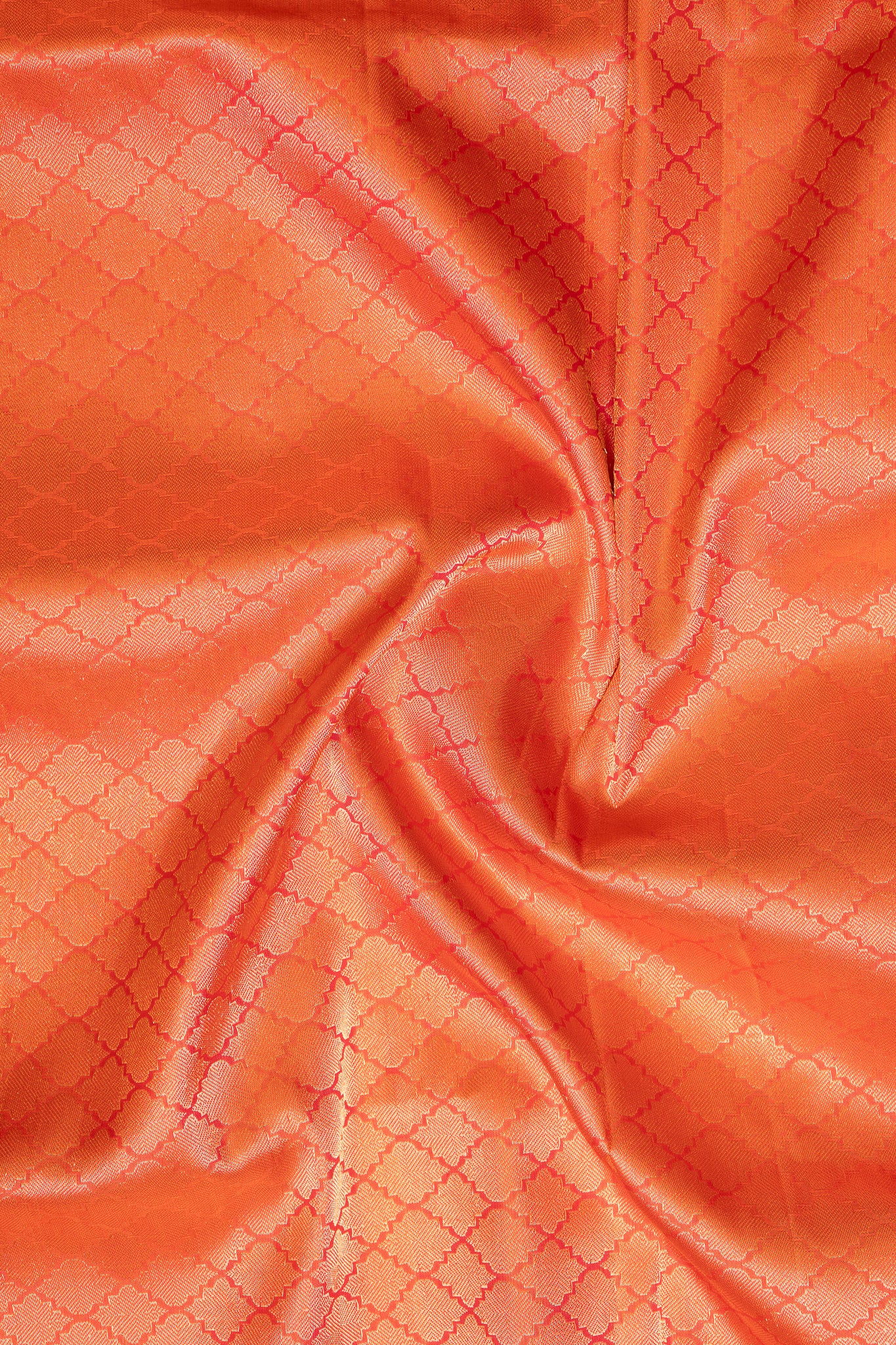 Peach Brocade Pure Kanchipuram Silk Saree - Clio Silks