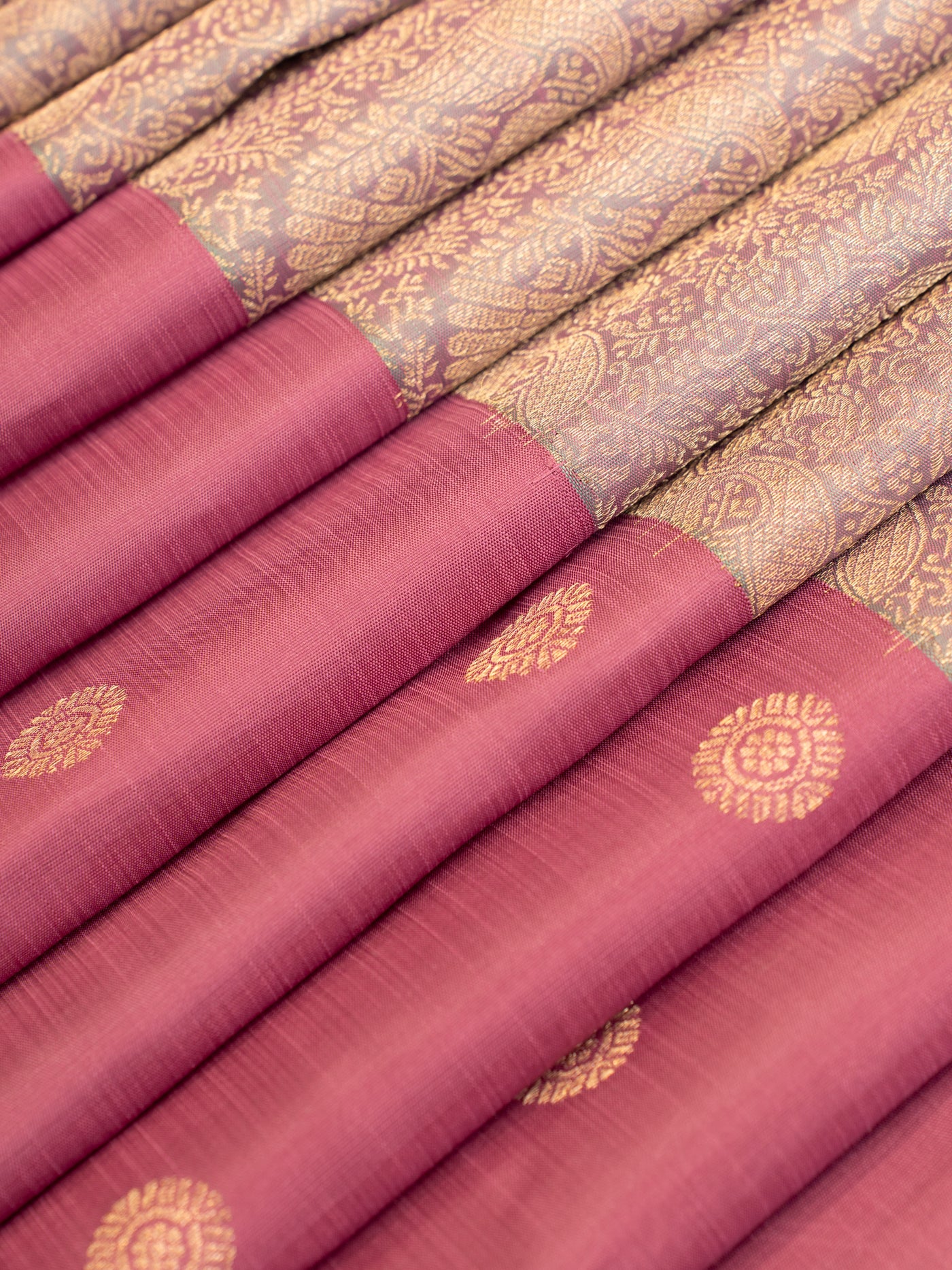 Lavender brocade pastel pure Kanchipuram silk saree