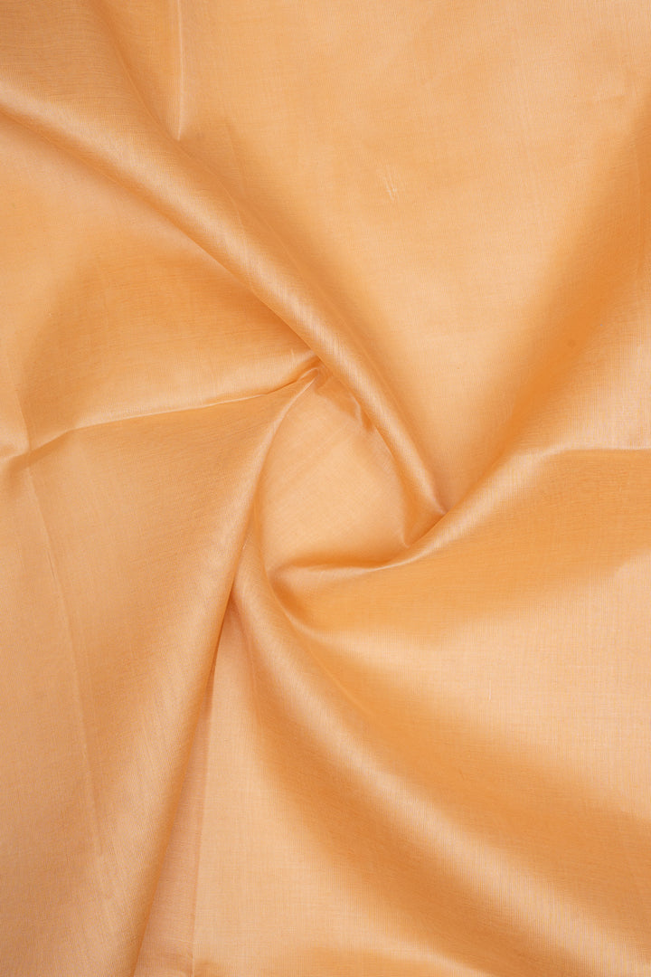 Biscuit Beige and Peacock Blue Pure Silk Cotton Saree