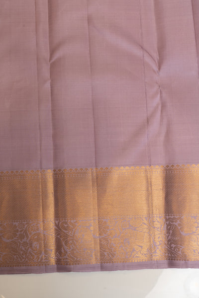 Pastel purple pure Kanchipuram silk saree