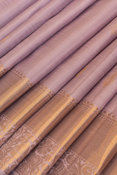 Pastel purple pure Kanchipuram silk saree