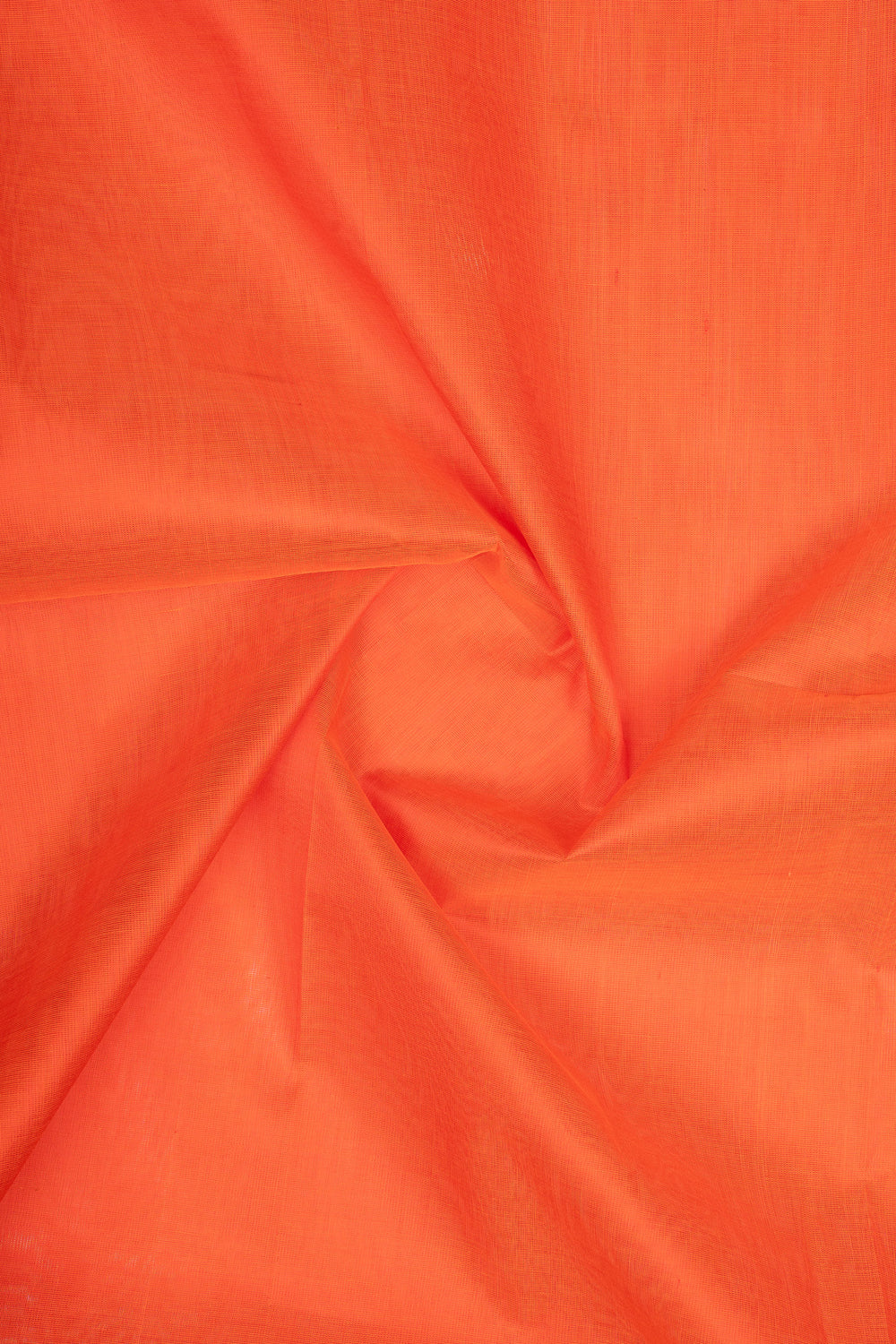 Orange and Black Korvai Pure Silk Cotton Saree