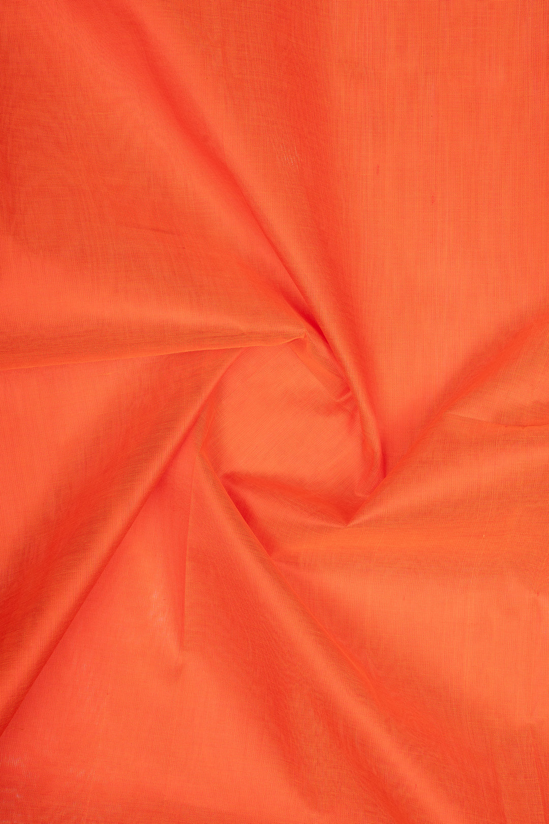 Orange and Black Korvai Pure Silk Cotton Saree