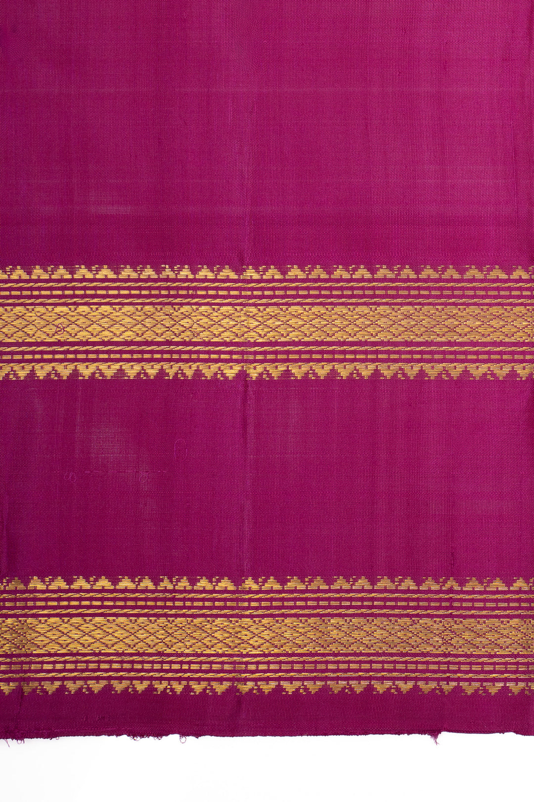 Pastel blue and magenta linen Kanchipuram silk saree