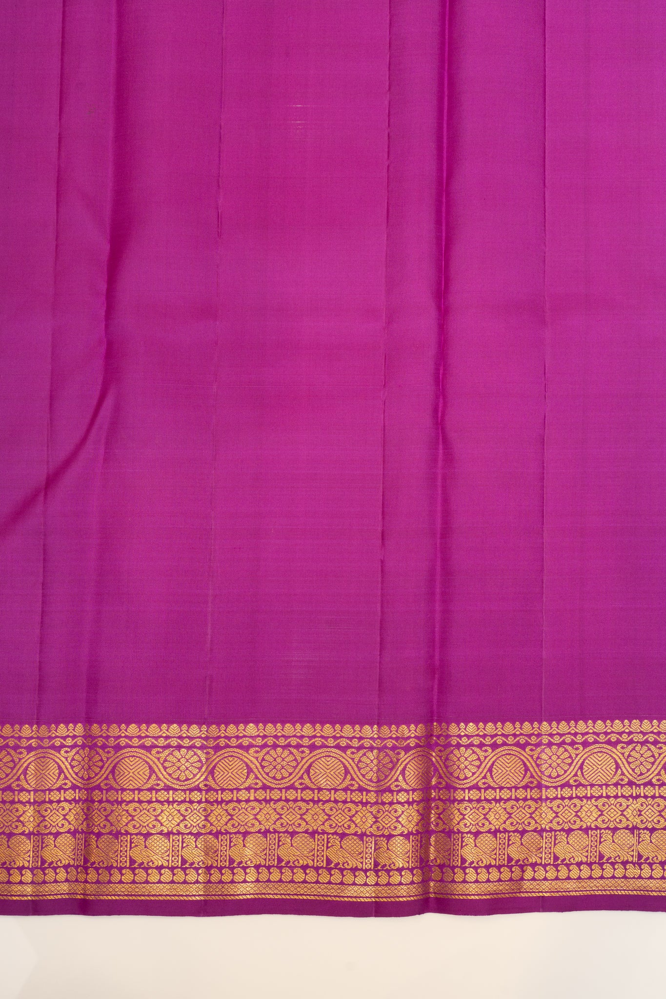 Peach orange traditional pure Kanjivaram silk saree