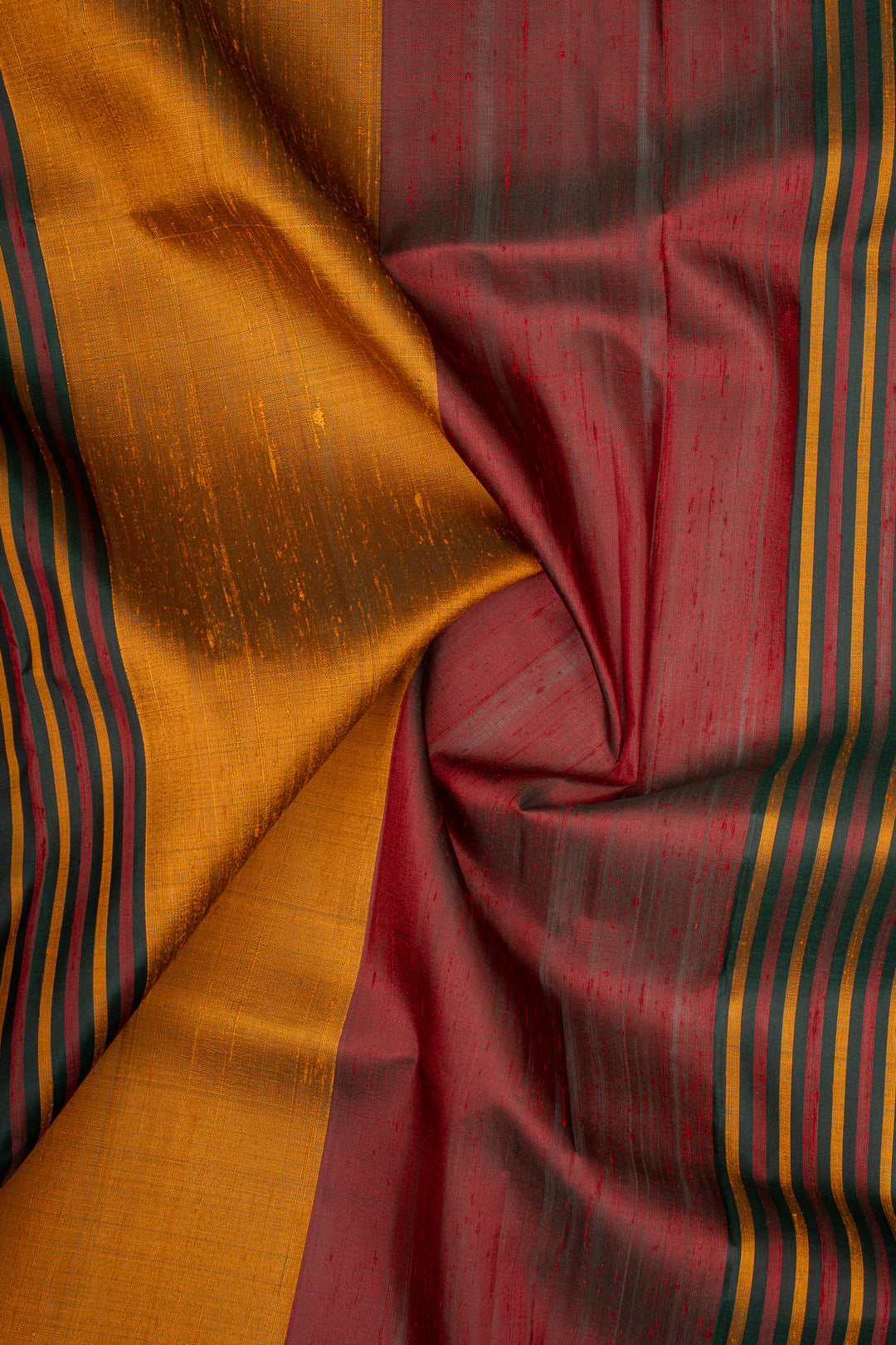 Bottle Green Threadwork Pure Soft Silk Saree