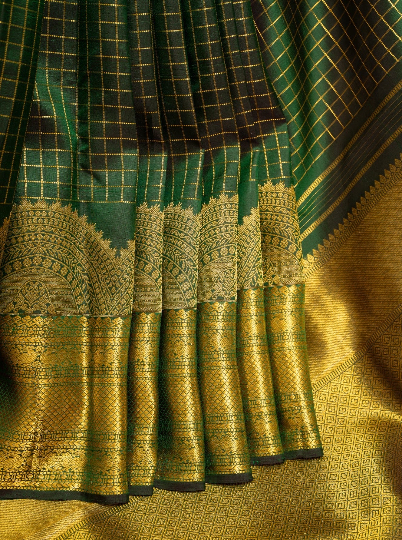 Bottle green wedding sarees | sarees online | kanchipuram silk sarees | shop silk sarees online | green silk sarees