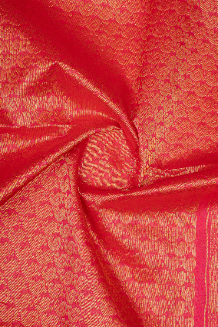 Pink stripes pure silk cotton saree
