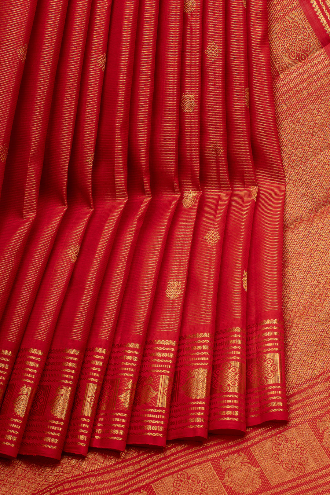 Red Vairaoosi Pure Kanchipuram Silk Saree