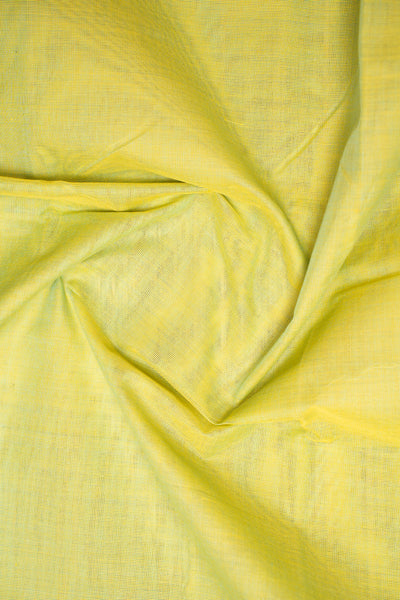 Lime Green Pure Kanchi Cotton Saree - Clio Silks