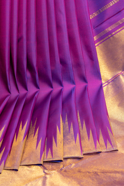 Purple 8 Kol pure Kanchipuram silk saree