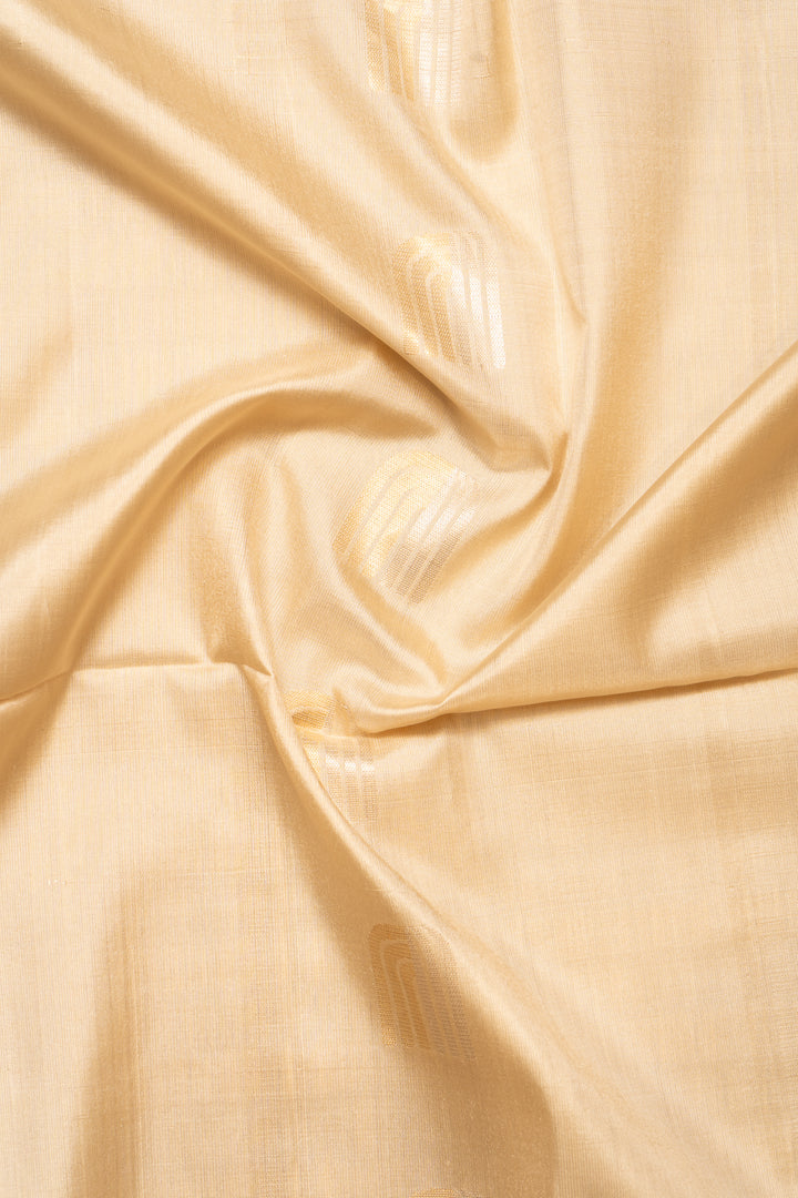 Cream and Maroon Pure Soft Silk Saree - Clio Silks