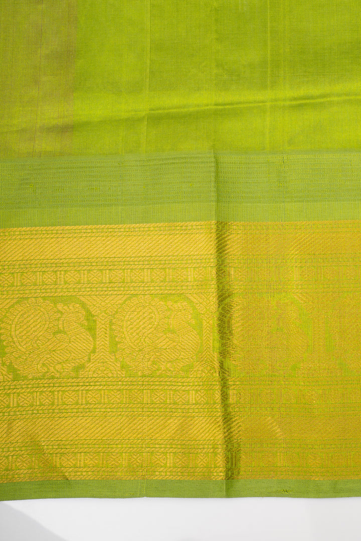 Magenta Checks Pure Silk Cotton Saree