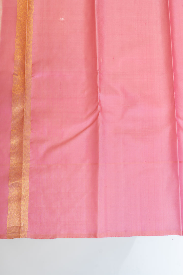 Magenta zari checks 8Kol pure Kanchipuram silk saree