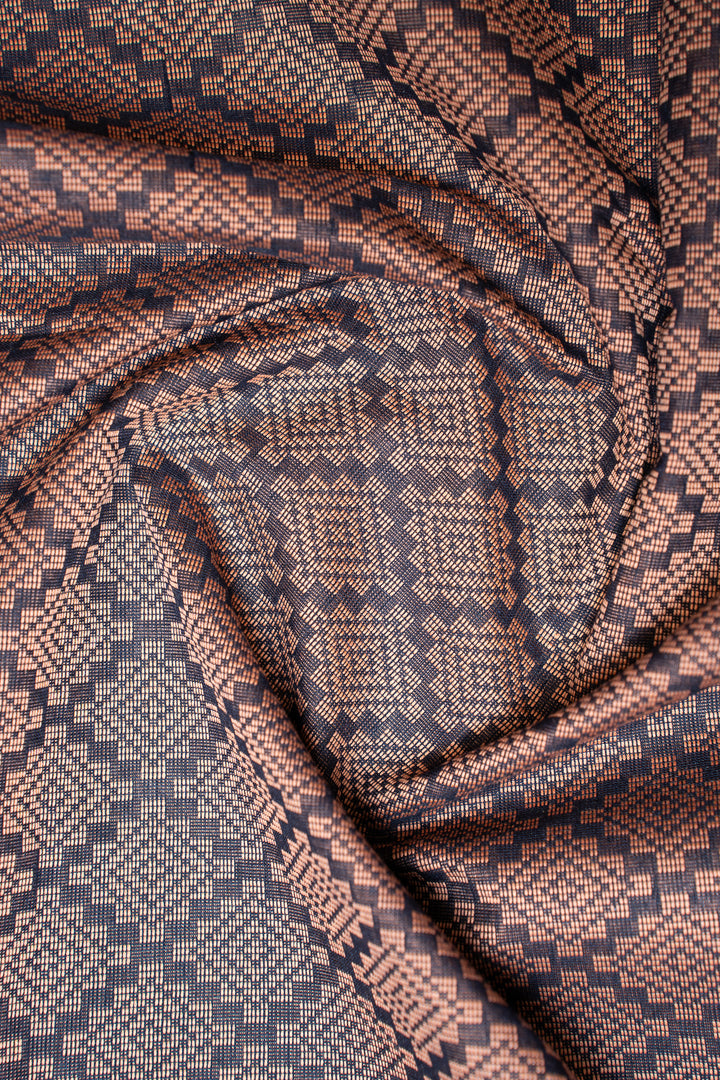 Dark Blue Pure Cotton Saree - Clio Silks