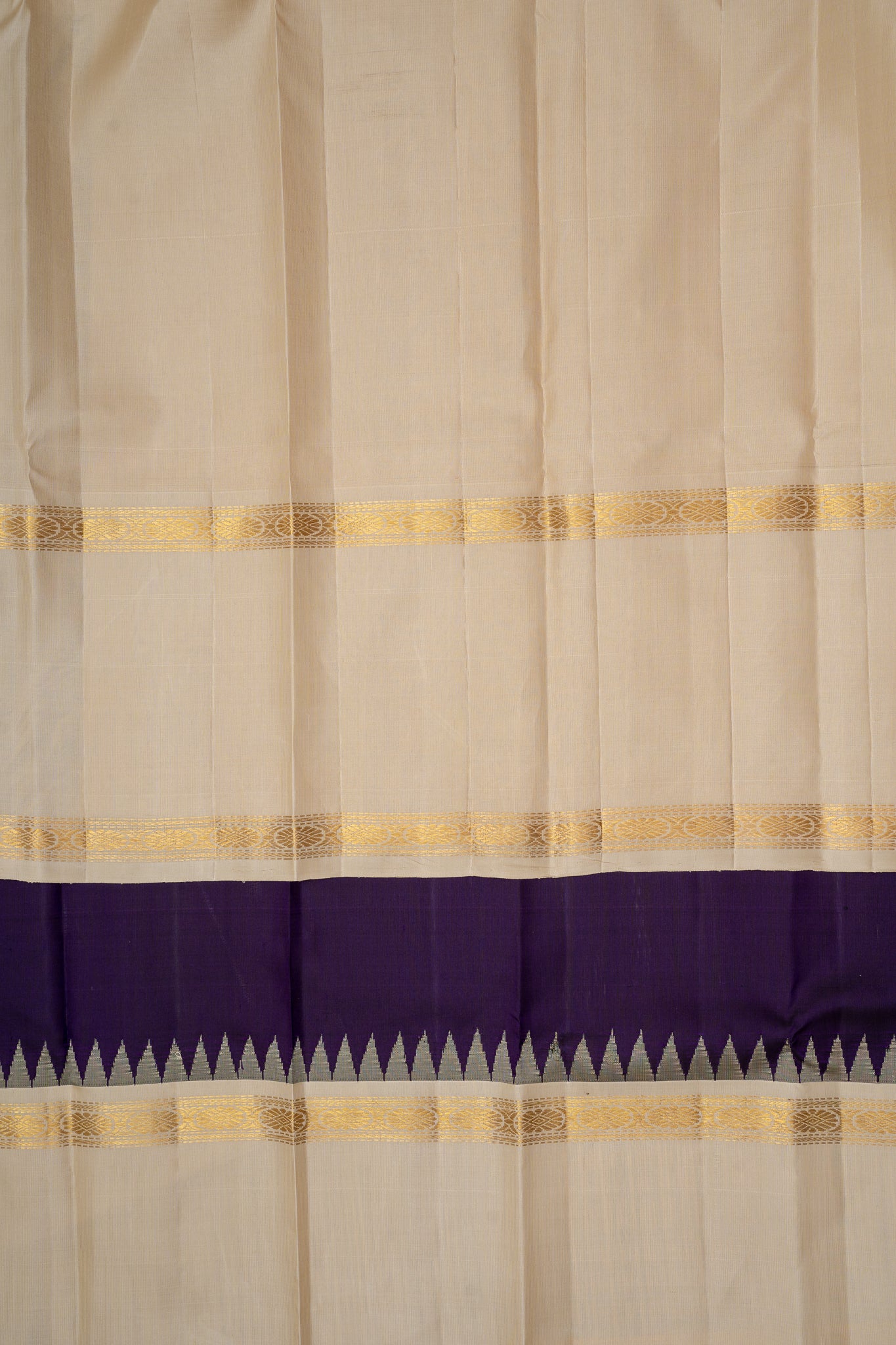 Aubergine Purple Pure Kanchipuram Silk Saree - Clio Silks