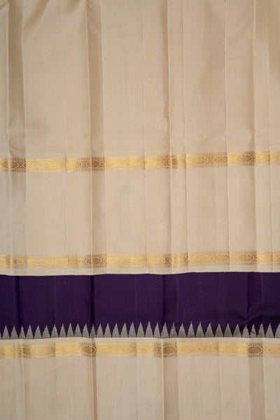 Aubergine Purple Pure Kanchipuram Silk Saree - Clio Silks