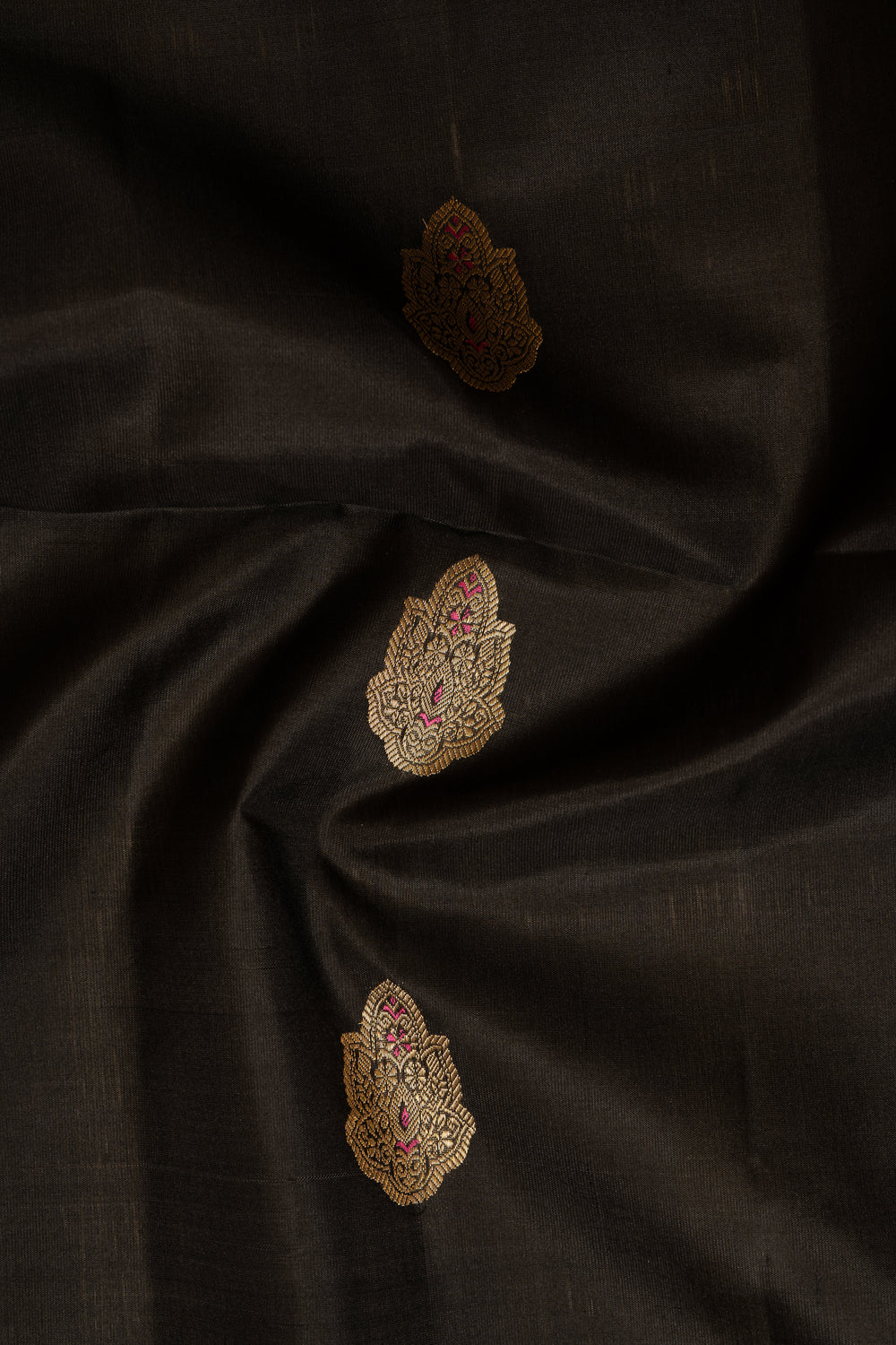 Black and Gold Pure Soft Silk Saree - Clio Silks