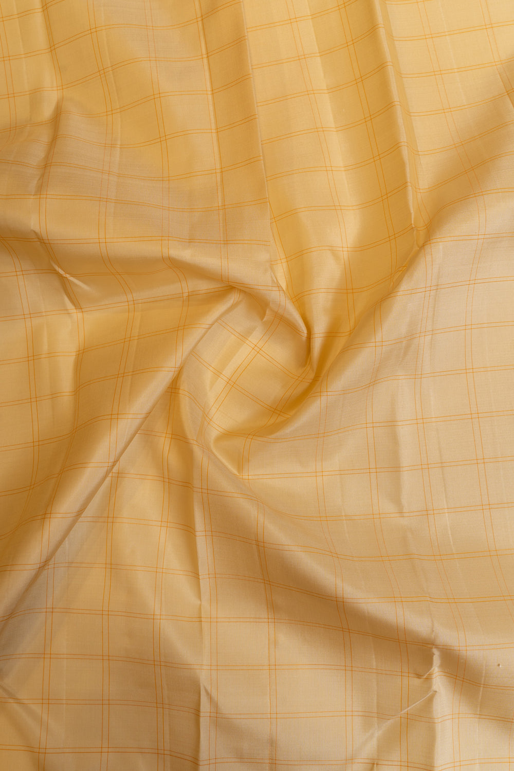 Off white checks and peach pure zari Kanchipuram silk saree