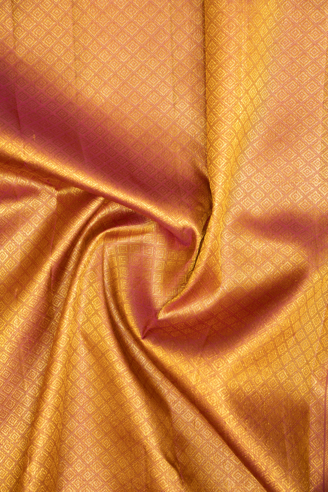 French Beige Jacquard Stripes Pure Kanchipuram Silk Saree - Clio Silks
