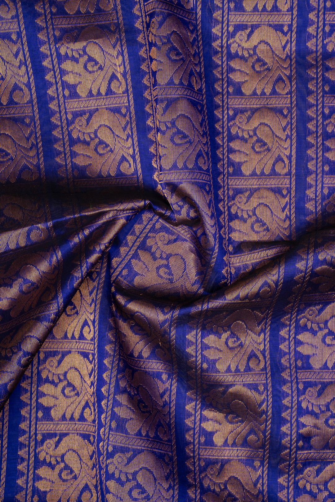 Peacock Blue Traditional Pure Silk Cotton Saree