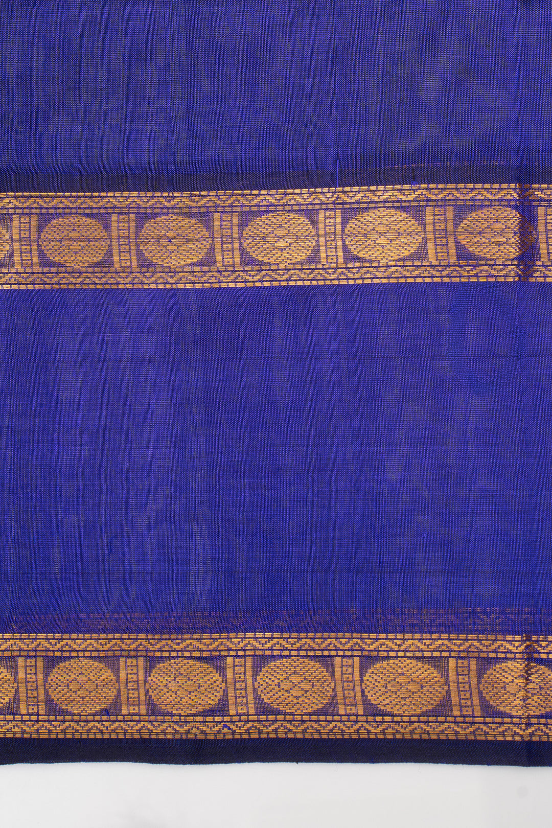 Peacock Blue Traditional Pure Silk Cotton Saree