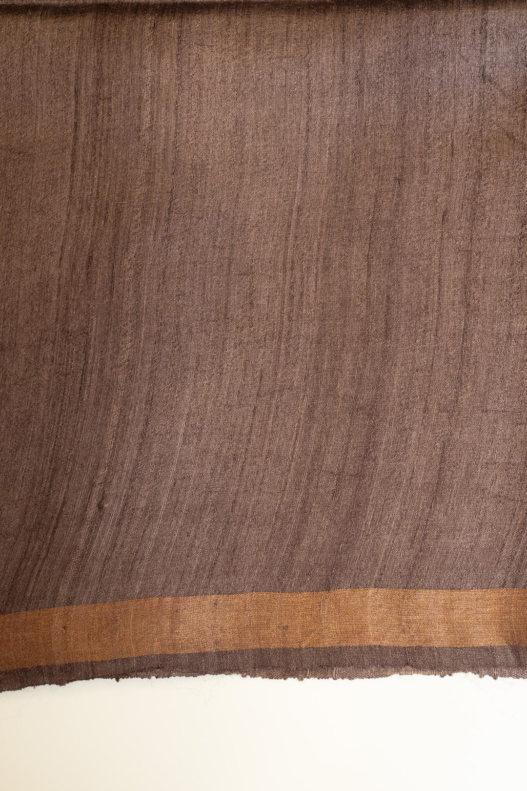 Beige Madhubani handprinted pure Tussar silk saree