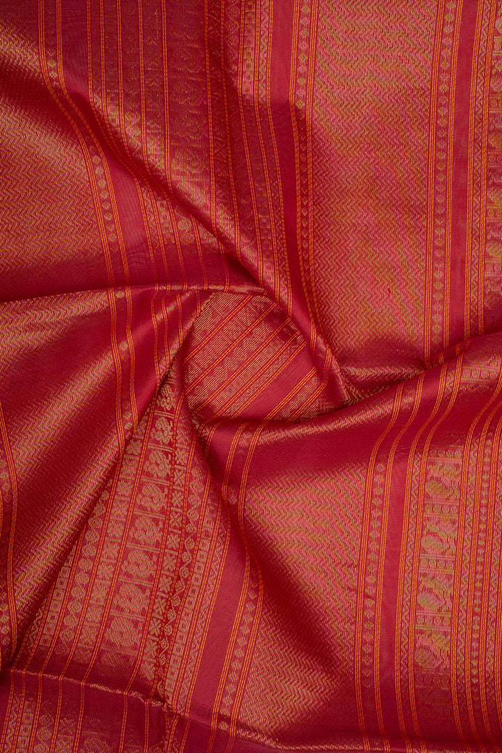 Mustard Traditional Pure Silk Cotton Saree