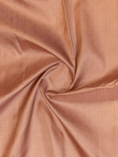 Flamingo peach pure Kanchipuram pastel silk saree