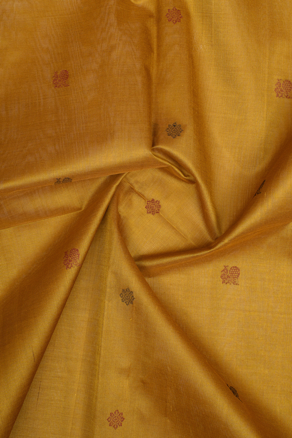 Mustard Traditional Pure Silk Cotton Saree
