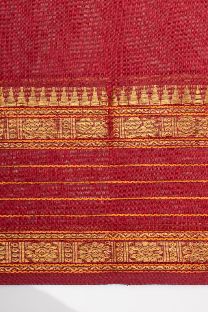 Mustard Traditional Pure Silk Cotton Saree
