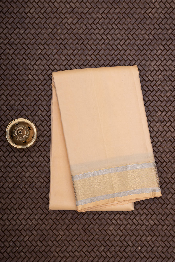 Peach Traditional Pure Silk Dhoti