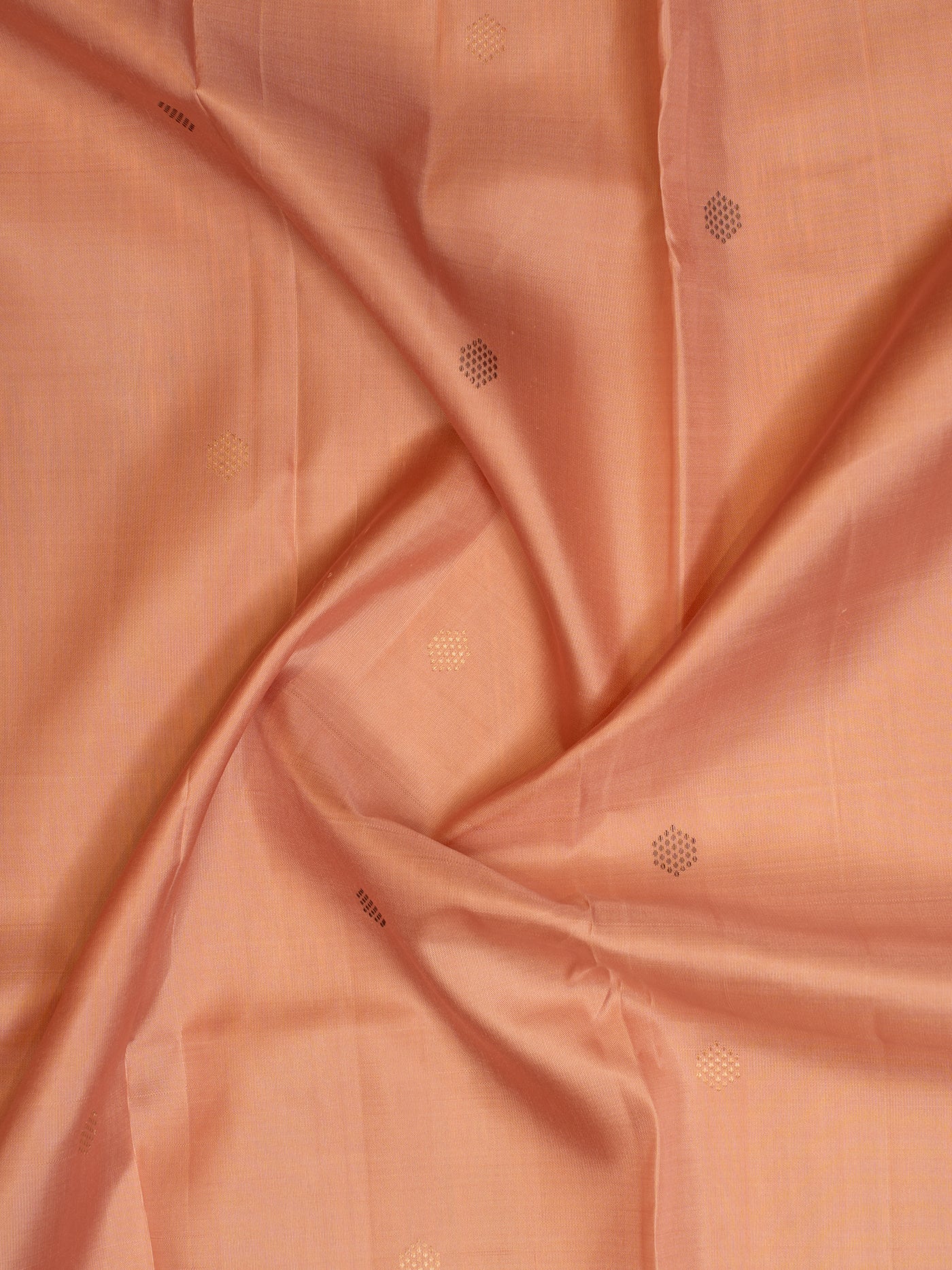 Flamingo peach pure Kanchipuram pastel silk saree